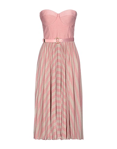 ELISABETTA FRANCHI Midi dress Pink 66% Viscose, 15% Polyester, 15% Polyamide, 4% Elastane