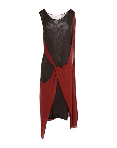 BOTTEGA VENETA Elegant dress Rust 57% Cotton, 43% Silk