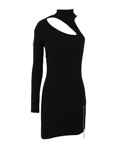GCDS One-shoulder dress Black 98% Polyamide, 2% Elastane