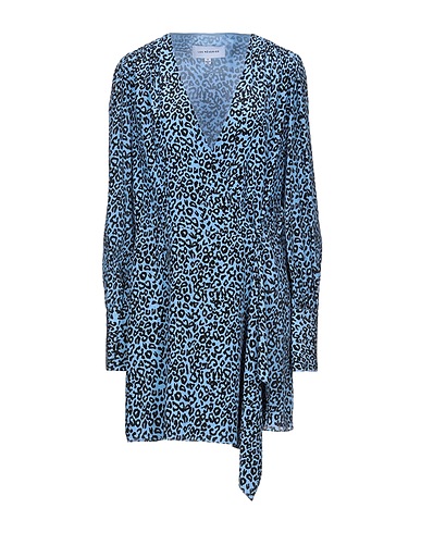 LES RÊVERIES Vestito corto Azzurro 100% Seta
