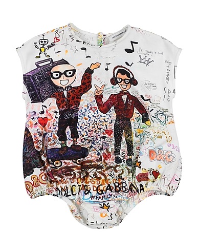 DOLCE&GABBANA Baby bodysuit White 100% Cotton