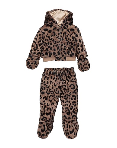 DOLCE&GABBANA Babykleidung-Set  Kamel 100% Polyester, Schurwolle, Elastan