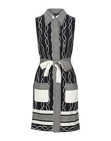 ELISABETTA FRANCHI Shirt dress Black 96% Viscose, 4% Elastane, Polyester