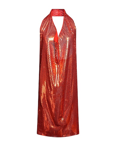 BOTTEGA VENETA Midi dress Orange 100% Viscose, Polyurethane