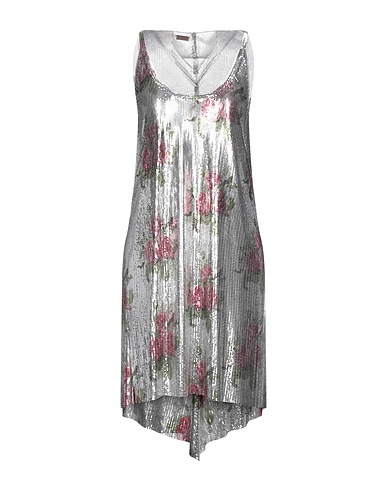 RABANNE Short dress Silver 100% Aluminum