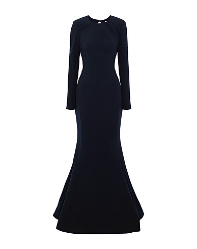 REBECCA VALLANCE Long dress Midnight blue 97% Polyester, 3% Elastane