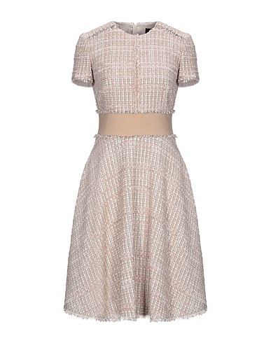 PAULE KA Midi dress Beige 25% Cotton, 24% Viscose, 19% Polyamide, 18% Polyester, 14% Other Fibres
