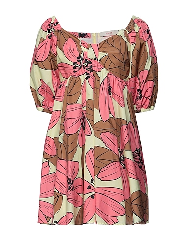 JUCCA Short dress Pastel yellow 100% Cotton