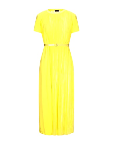 ERMANNO DI ERMANNO SCERVINO Vestito lungo Giallo 100% Poliestere, Elastan, Poliammide