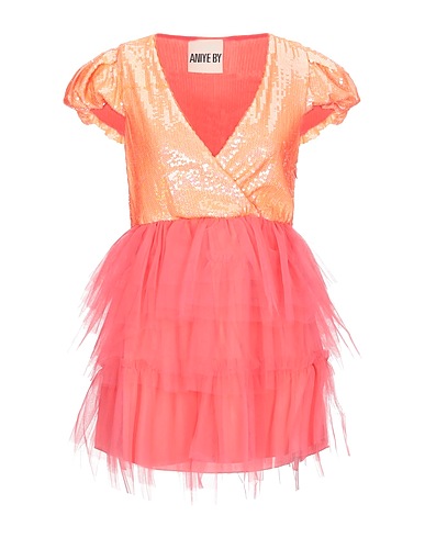 ANIYE BY Short dress Salmon pink 100% Polyester, Polyamide