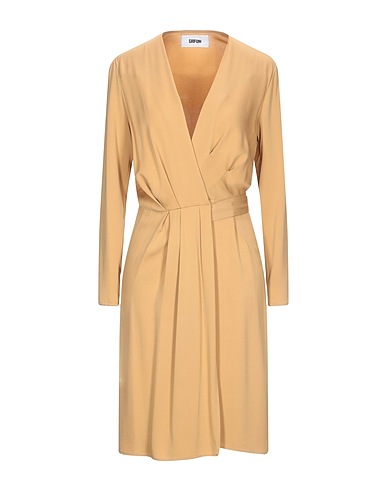 GRIFONI Midi dress Camel 96% Viscose, 4% Elastane