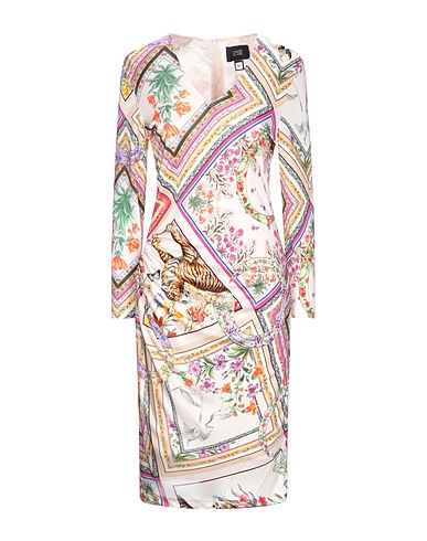 CAVALLI CLASS Midi dress Ivory 100% Viscose