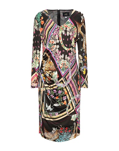 CAVALLI CLASS Midi dress Black 100% Viscose