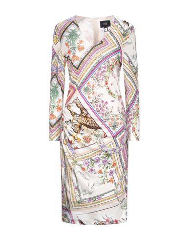 Cavalli Class Midi Dresses In White