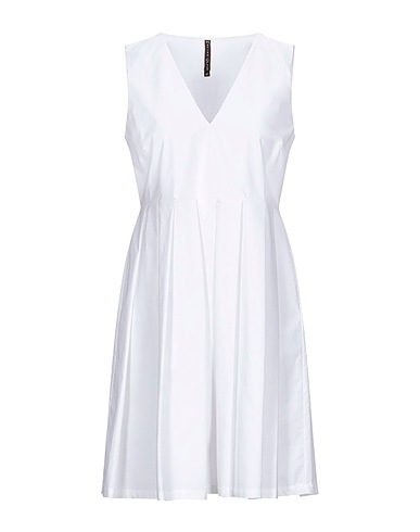 MANILA GRACE Short dress White 100% Cotton