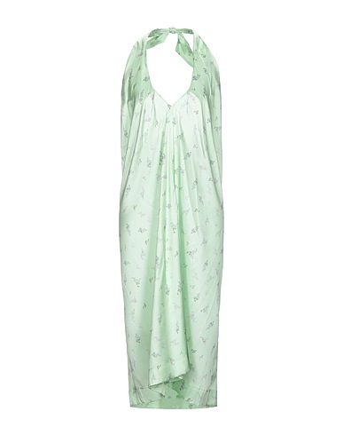 GANNI Επίσημο φόρεμα Ανοιχτό πράσινο 92% Μετάξι, 8% Ελαστάνη