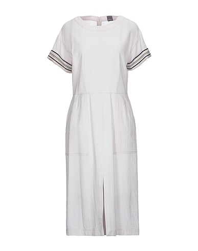 LORENA ANTONIAZZI Midi dress Light grey 100% Virgin Wool, Viscose, Cotton, Ramie