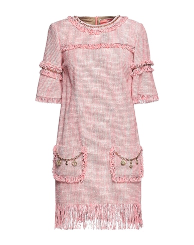 ELISABETTA FRANCHI Short dress Pink 74% Cotton, 22% Acrylic, 4% Polyester