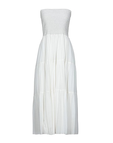 PINKO Midi dress White 57% Viscose, 43% Cotton