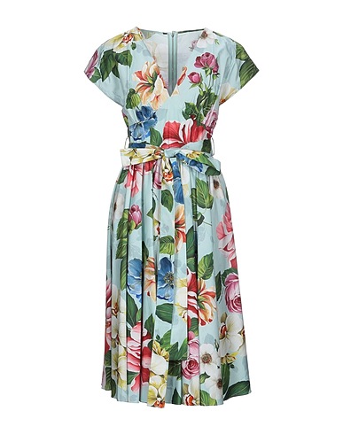 DOLCE&GABBANA Midi dress Sky blue 100% Cotton