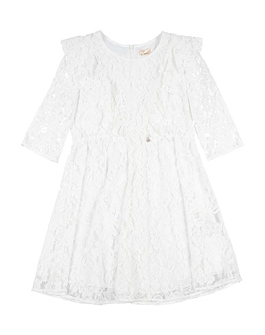 ELISABETTA FRANCHI Kleid Weiß 65% Polyamid, 33% Viskose, 2% Lyocell
