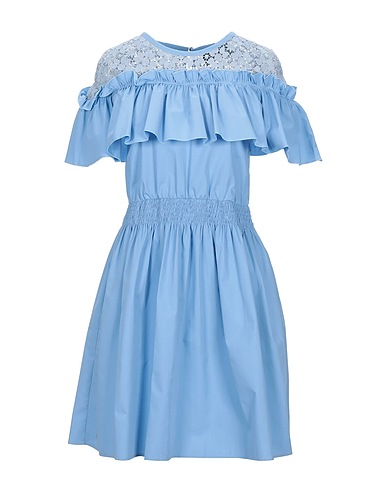 PHILIPP PLEIN Short dress Sky blue 100% Cotton