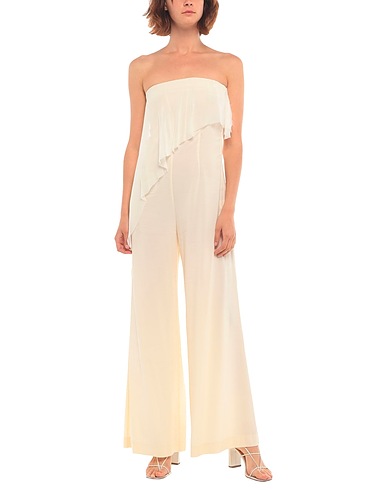 JUCCA Jumpsuits and Dungarees Ivory 95% Cotton, 5% Elastane