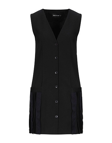 EMPORIO ARMANI Robe courte Noir 95% Polyester, 5% Élasthanne