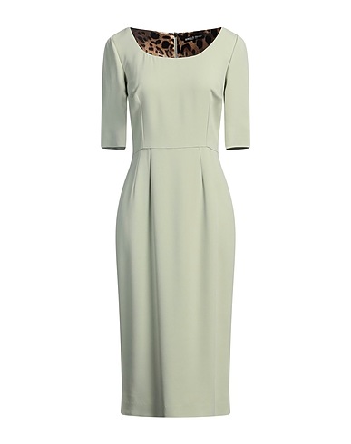 DOLCE&GABBANA Midi dress Light green 51% Viscose, 46% Acetate, 3% Elastane