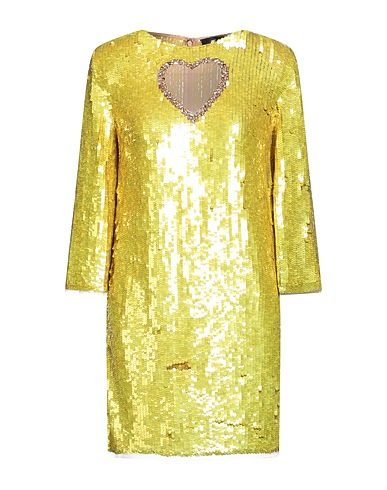 ELISABETTA FRANCHI Short dress 100% Polyamide, Plastic, Rhinestone