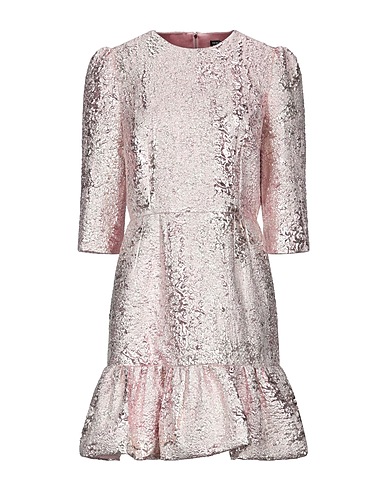 DOLCE&GABBANA Short dress Pink 48% Polyester, 27% Polyamide, 25% Silk