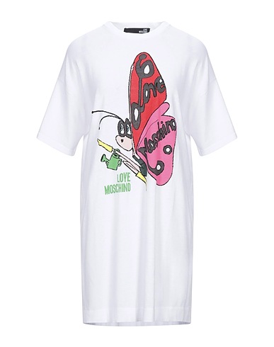 LOVE MOSCHINO Short dress White 100% Cotton
