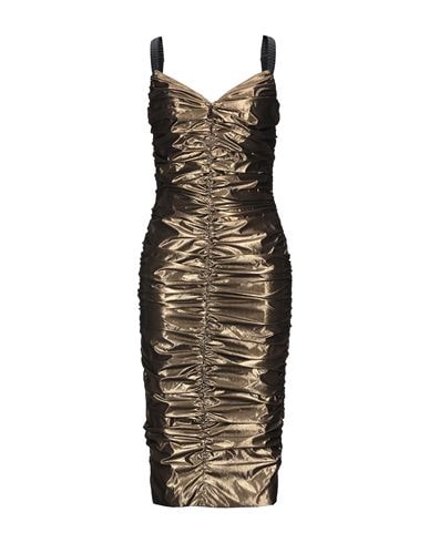 DOLCE & GABBANA DOLCE & GABBANA WOMAN MIDI DRESS BRONZE SIZE 0 POLYAMIDE, POLYESTER, ELASTANE, SILK 15081293EH 4