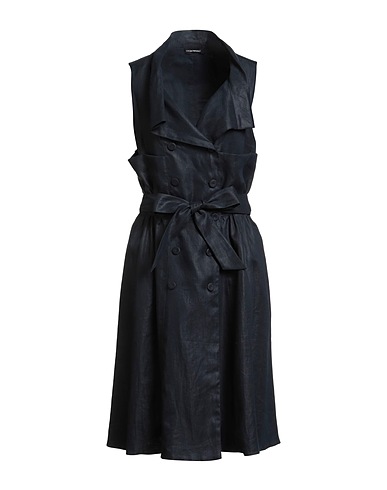 EMPORIO ARMANI Midi dress Midnight blue 100% Linen