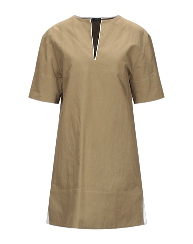JOSEPH Short dress Khaki 60% Cotton, 40% Linen