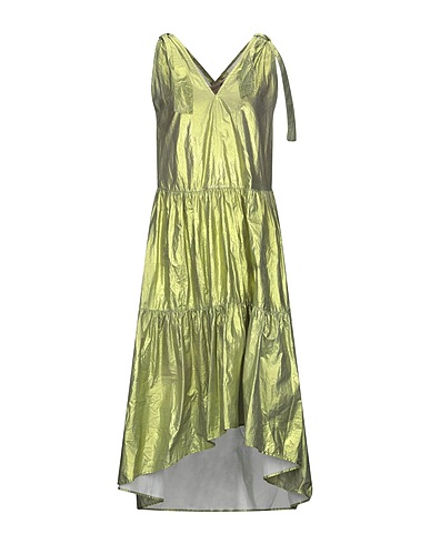 8PM Midi dress Lime green 100% Cotton