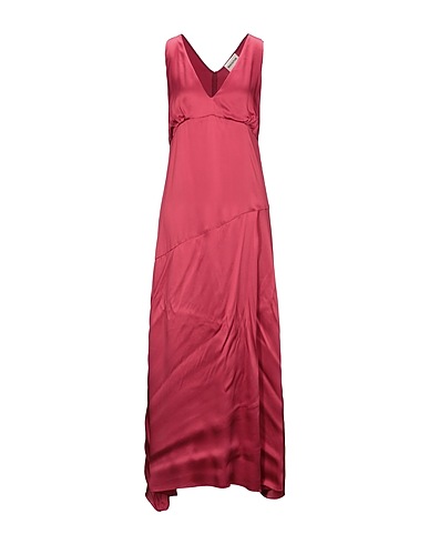SEMICOUTURE Long dress Garnet 75% Acetate, 25% Silk