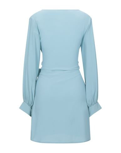 Shop Suoli Woman Mini Dress Sky Blue Size 4 Acetate, Silk