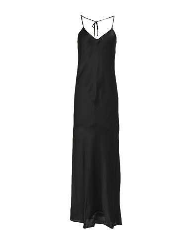 ATOS LOMBARDINI Long dress Black 65% Acetate, 35% Silk