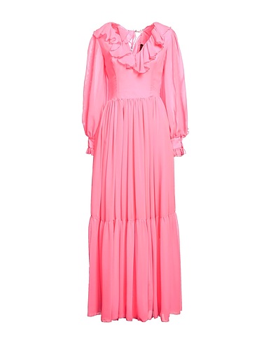 FRANKIE MORELLO Vestito lungo Fucsia 96% Poliestere, 4% Elastan