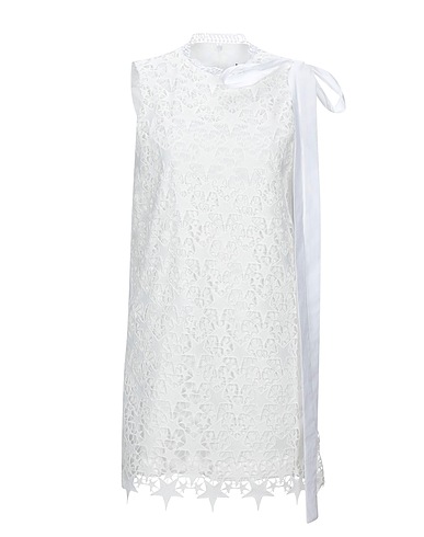 FRANKIE MORELLO Vestito corto Bianco 100% Cotone, Poliestere