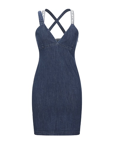 FRANKIE MORELLO Denim dress Blue 98% Cotton, 2% Elastane