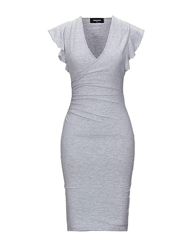 DSQUARED2 Midi dress Grey 88% Cotton, 12% Viscose