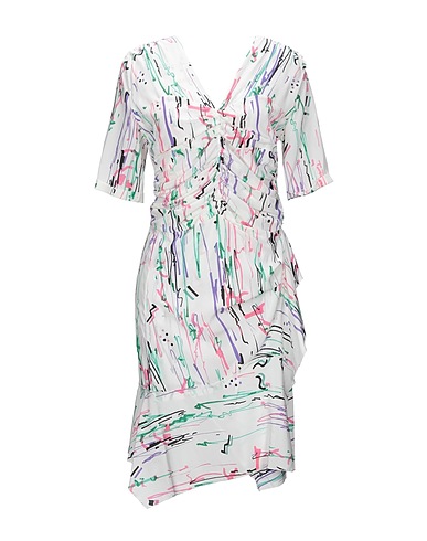ISABEL MARANT Midi dress White 91% Silk, 9% Elastane