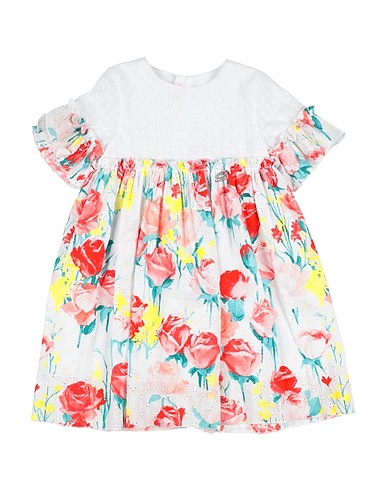 MISS BLUMARINE Dress White 94% Cotton, 6% Elastane