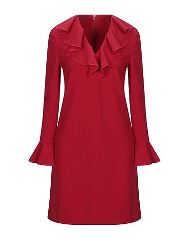 VALENTINO GARAVANI Short dress Red 94% Virgin Wool, 4% Elastane, 2% Polyamide