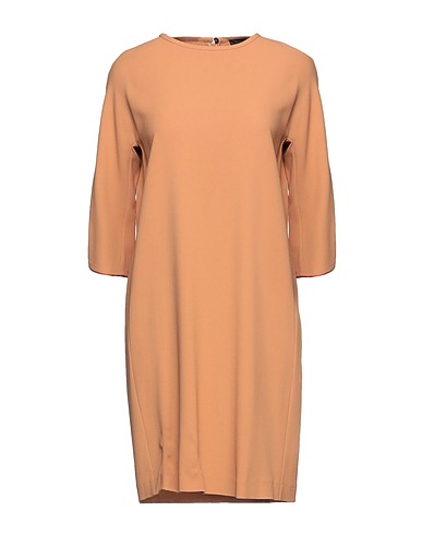 ANTONELLI Sheath dress Camel 70% Viscose, 26% Acetate, 4% Elastane