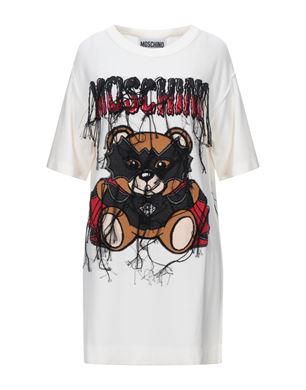 国内発送★MOSCHINO★ロゴ ストレートドレス Printed cotton fleece dress | Moschino