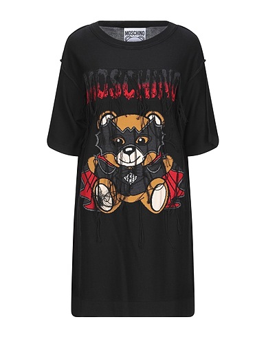 MOSCHINO Knit dress Black 100% Virgin Wool, Cotton