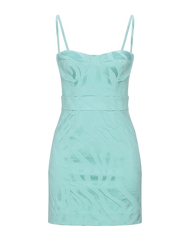 JUST CAVALLI Elegant dress Light green 58% Cotton, 37% Polyester, 5% Elastane